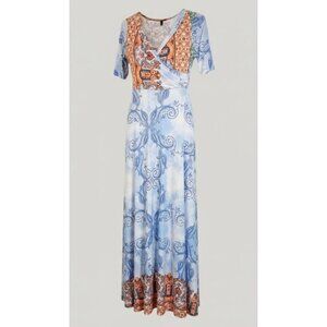 Uptown USA Boho Paisley Print Maxi Dress Women’s Size S Flowing Excellent